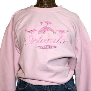 Vintage Orlando Florida Pink Dolphin Sweatshirt